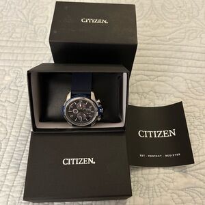 Citizen CA0421-04E Eco-Drive Weekender Men's Chronograph Silicon Strap Watch